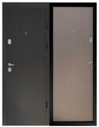 ПЛ-7 Двері вхідні, квартира, ТМ ARTIZ, Клен темно-сірий / Клен світло-сірий